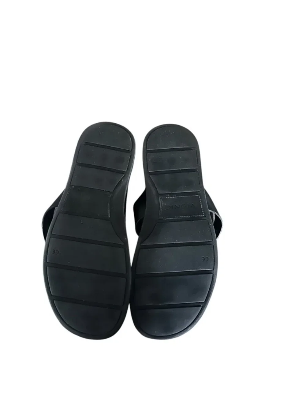 Vionic Elijah Black Leather Sandals 12